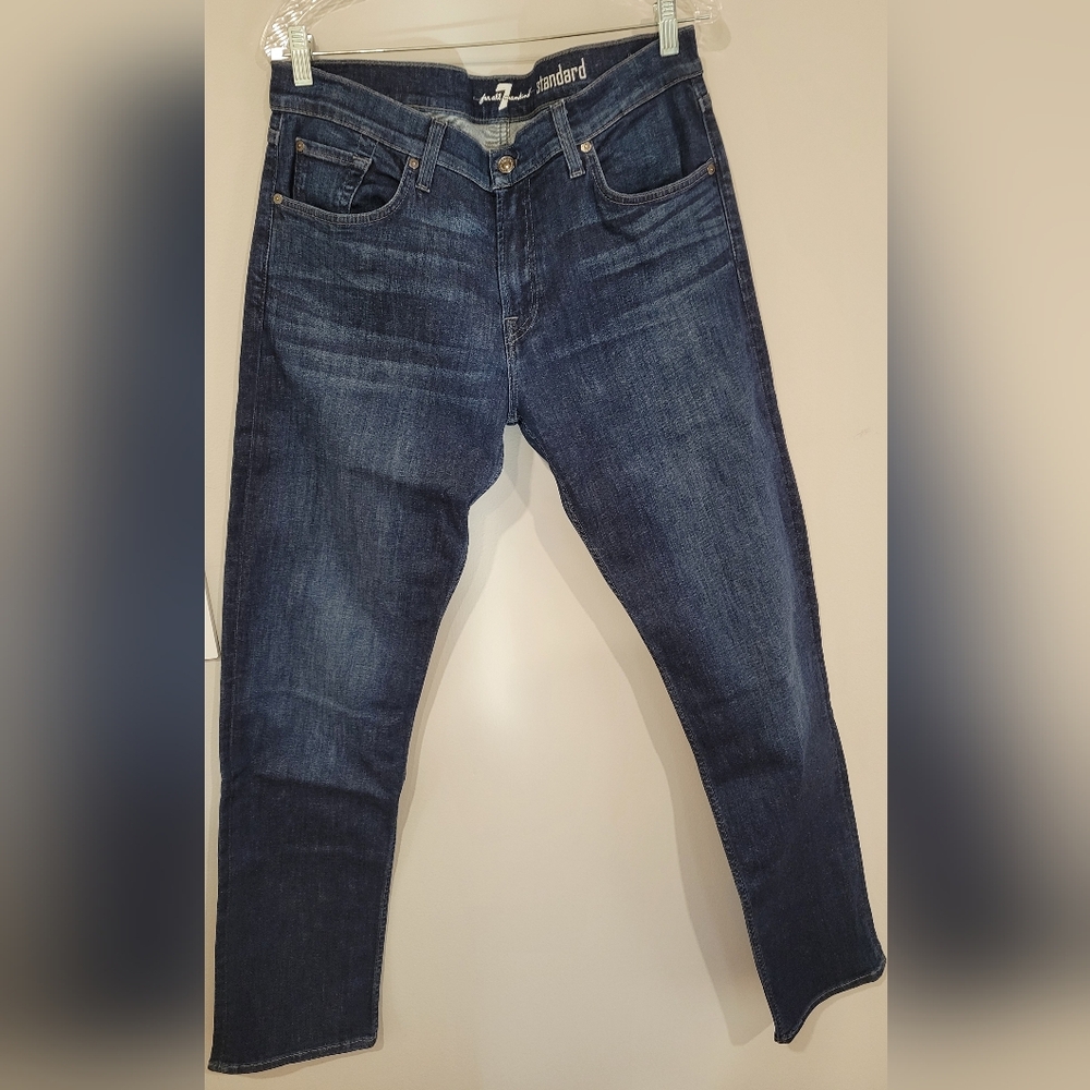 7 For All Mankind Blue Relaxed Jeans with Lived-In Look